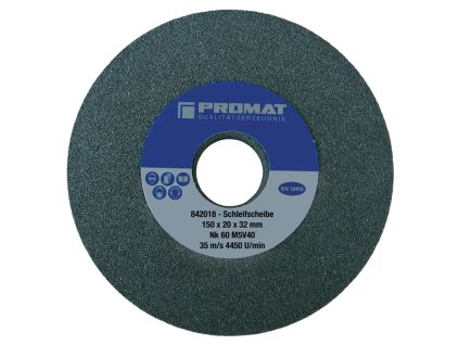 Brúsny kotúč normálny korund PROMAT (Farba Ø200xW32x51mm 36, Veľkosť Tvar A s výrezom 110 x 16 mm Oxid hlinitý)