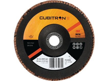 Lamelový kotúč Cubitron™ II 967A INOX keramické zrno CO 3M (Farba Ø 125 mm zrnitosť 80+ plochá, Veľkosť INOX Keramická zrnitosť CO)