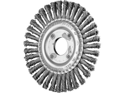 Okrúhla oceľová kefa 6 mm PFERD TOOLS (Farba Ø 115 mm hrúbka drôtu 0,5 mm, Veľkosť Oceľ 6 mm 12500 min-¹)