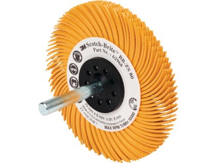 Radiálny kefový kotúč BB-ZS typ C žltý 15000 min-¹ 3M (Farba Ø 76,2 mm veľkosť zrna 80, Veľkosť žltá 15000 min-¹)