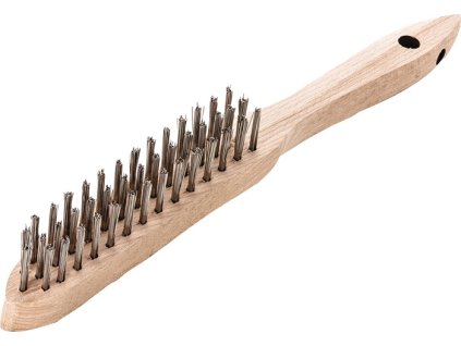 Ručná kefa dĺžka 290 mm 0,35 mm oceľový drôt 12 LESSMANN (Farba Dĺžka 290 mm, Veľkosť 0,35 mm oceľový drôt Dĺžka orezávania 140 mm 3-radové 12)