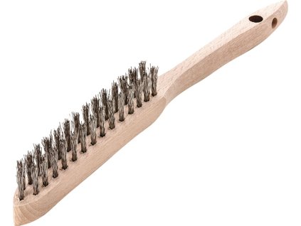 Ručná kefa dĺžka 290 mm 0,35 mm drôt z nehrdzavejúcej ocele 12 LESSMANN (Farba Dĺžka 290 mm, Veľkosť 0,35 mm drôt z nehrdzavejúcej ocele Dĺžka rezu 140 mm 2-radový 12)