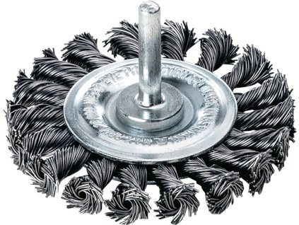 Kotúčová kefa Ø 75 mm Hrúbka drôtu 0,5 mm 25000 min-¹ LESSMANN (Farba Ø 75 mm Hrúbka drôtu 0,5 mm, Veľkosť Oceľ 12 mm 25000 min-¹)