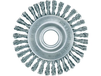 Okrúhla kefa 15000 min-¹ LESSMANN (Farba Ø 115 mm Otvor Hrúbka drôtu 0,5 mm, Veľkosť Oceľ 6 mm 15000 min-¹)