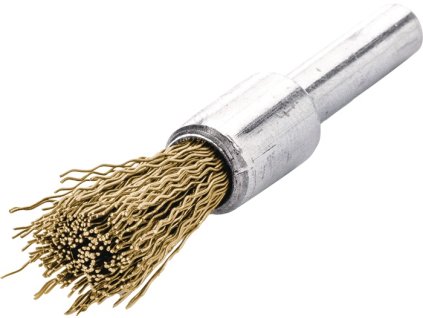 Kolesová kefa mosadzná lisovaná 10 LESSMANN (Farba Ø 23 mm Hrúbka drôtu 0,20 mm, Veľkosť Vlnitá mosadz 18000 min-¹ 10)