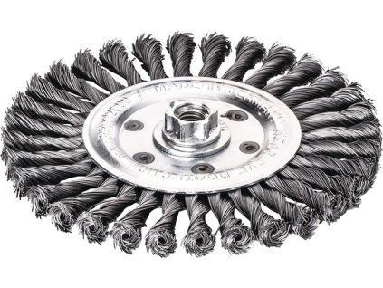 Kefa na kolesá oceľová hladká 14 mm 12500 min-¹ 1 LESSMANN (Farba Ø 125 mm Hrúbka drôtu 0,50 mm, Veľkosť Hladká oceľ 14 mm 12500 min-¹ 1)