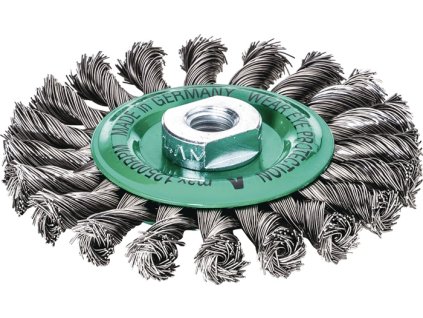 Kefa na kolesá Ø 125 mm hrúbka drôtu 0,50 mm nerezová oceľ hladká 14 mm 12500 min-¹ 1 LESSMANN (Farba Ø 125 mm Hrúbka drôtu 0,50 mm, Veľkosť Hladká nerezová oceľ 14 mm 12500 min-¹ 1)