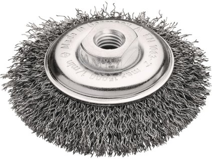 Kefa na kolesá Ø 100 mm hrúbka drôtu 0,35 mm vlnitá oceľ 10 mm 1 LESSMANN (Farba Ø 100 mm Hrúbka drôtu 0,35 mm, Veľkosť Vlnitá oceľ 10 mm  1)