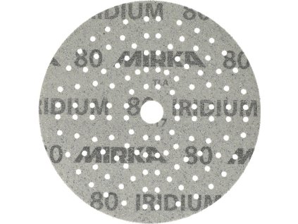 Vulkánfíbrový kotúčIRIDIUM Grip 121L na drevo / kov / lak / plast keramický/korund Počet otvorov 121 MIRKA (Farba 150 mm veľkosť zrna 80, Veľkosť pre drevo / kov / lak / plast Keramika/korund Počet otvorov 121)