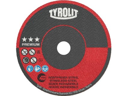 Rezný kotúč PREMIUM TYROLIT (Farba Ø 50 mm Hrúbka kotúča 1 mm rovná, Veľkosť Otvor 10 mm)
