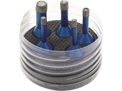 Diamantový vrták do dlaždíc SET SANITARY Ø 6 mm / 6 mm / 8 mm / 10 mm / 14 mm Dĺžka 63,5 mm 5-dielny Počet segmentov 1 M14 PROMAT (Farba Ø 6 mm / 6 mm / 8 mm / 10 mm / 14 mm, Veľkosť Dĺžka 63,5 mm 5 kusov Počet segmentov 1 M14)