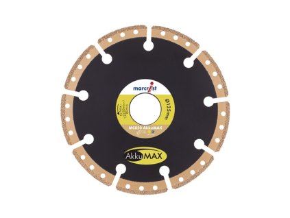 Diamantový rezný kotúč MC850 AkkuMAX Ø 125 mm Výška segmentu 2,5 mm Hrúbka segmentu 1,9 mm Uhlová brúska Šírka segmentu 37,6 mm MARCRIST (Farba Ø 125 mm Otvor 22,23 mm, Veľkosť Výška segmentu 2,5 mm Hrúbka segmentu 1,9 mm Uhlová brúska Šírka segmentu 37,6 mm)