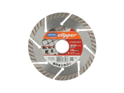 Diamantový rezný kotúč NORTON CLIPPER (Farba Ø 115 mm Výška segmentu 8 mm, Veľkosť pre uhlové brúsky Šírka segmentu 2,6 mm Otvor 22,23 mm Držiak 22,23 mm)
