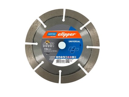 Diamantový rezný kotúč NORTON CLIPPER (Farba Ø 115 mm Otvor 22,23 mm, Veľkosť pre uhlové brúsky Šírka segmentu 2,2 mm Výška segmentu 12 mm Držiak 22,23 mm)
