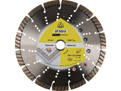 Diamantový rezný kotúč DT 900 U Special KLINGSPOR (Farba Ø 230 mm Vŕtanie 22,23 mm, Veľkosť Výška segmentu 12 mm Hrúbka segmentu 2,6 mm)