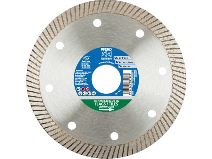 Diamantový rezný kotúč PFERD TOOLS (Farba Ø 125 mm Otvor 22,23 mm, Veľkosť Výška segmentu 8 mm Hrúbka segmentu 1,4 mm)