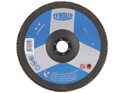 Lamelový kotúč STANDARD TYROLIT (Farba Ø 125 mm zrnitosť 40 kužeľová, Veľkosť Oceľ, nehrdzavejúca oceľ ZA - oxid zirkoničitý)
