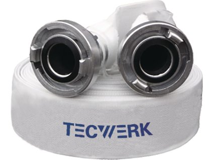 Stavebná/priemyselná hadica dĺžka 20 m biela TECWERK (Farba Vnútorný Ø 75 mm, Veľkosť Dĺžka 20 m biela)