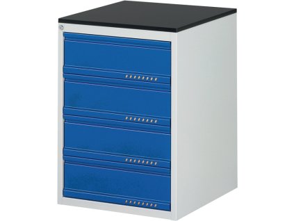 Zásuvková skrinka BK 650 V820xŠ580xH650mm Jednoduchý výsuv TECWERK (Farba V820xŠ580xH650mm, Veľkosť svetlosivá / horčicová modrá 4 zásuvky s jedným výsuvom)