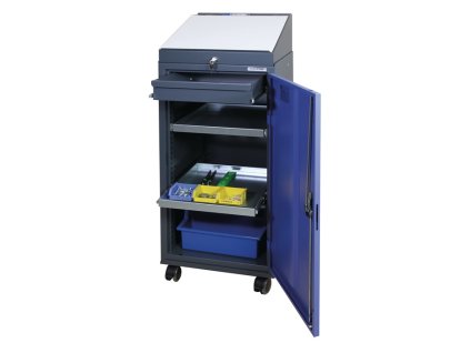 Kombinované súpravy (Farba so stolovou doskou, Veľkosť V1310xŠ500xH500 mm antracitovo sivá / holubica modrá, NCS)