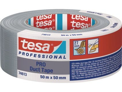 Lepiaca páska PRO 74613 dĺžka 50 m šírka 50 mm TESA (Farba matná strieborná, Veľkosť Dĺžka 50 m Šírka 50 mm)