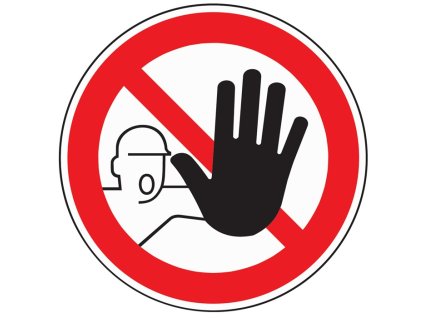 Zákazová značka ASR A1.3/DIN EN ISO 7010 Zákaz vstupu nepovolaným osobám (Farba ASR A1.3/DIN EN ISO 7010, Veľkosť Zákaz vstupu nepovolaným osobám plast)