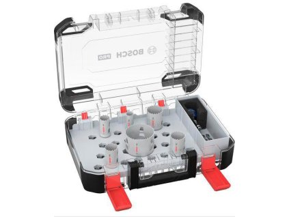 Súprava píl na otvory PRO Multi Material PC Plus 9-dielny 19, 25, 30, 35, 40, 68 mm Hĺbka rezu 44 mm (Farba 9-dielny 19, 25, 30, 35, 40, 68 mm, Veľkosť Hĺbka rezu 44 mm)