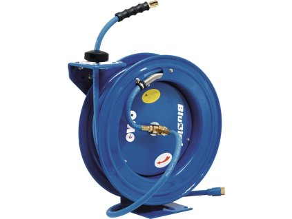 Hadicové navijaky (Farba pre vzduch a vodu, Veľkosť Dĺžka hadice 20 m Kovový kryt Výstupná prípojka DN 7,2)