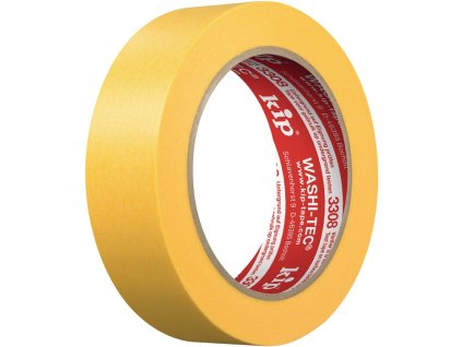 Maskovacia páska 3308 WASHI-TEC® Premium Plus Goldkrepp® hladká žltá Rolka KIP (Farba hladký, Veľkosť žltá Dĺžka 50 m Šírka 48 mm rolka)