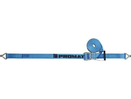 Uväzovací popruh DIN EN 12195-2 s račňou + špicatý hák PROMAT (Farba Dĺžka 6 m Šírka 50 mm, Veľkosť s račňou + špicatý hák LC U 5000 daN)