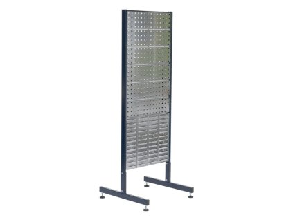 Skrine na náradie (Farba Dvojitý stojan š.4 otvory-2 drážkované dosky, Veľkosť Š.571xH.570xV.1600mm na nakladanie na oboch stranách)