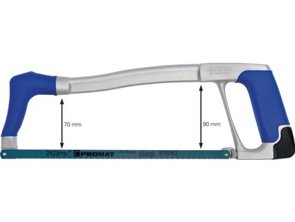 Pílový list na kov  Dĺžka čepele 300 mm 24 zubov na palec D-komfortná rukoväť Hliníkový odliatok (Farba Dĺžka čepele 300 mm 24 zubov na palec, Veľkosť Rukoväť D-comfort Hliníkový odliatok)