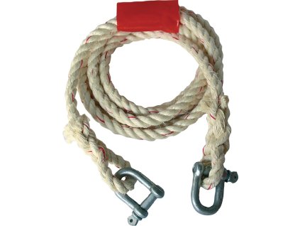 Ťažné laná pre automobily (Farba 2500 kg Sisal, Veľkosť Pútko/skrutka Dĺžka 400 cm Ø 16 mm)