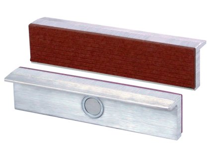 Ochranná čeľusť pre zverák TYP F pre šírku čeľuste 180 mm Povrchová úprava vláknami (Farba pre šírku čeľustí 180 mm, Veľkosť Povlak z vlákien)