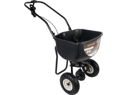 Posypový vozík 20 l plastové čierne pneumatiky gumové kolesá pneumatiky 10-15 m TALEN TOOLS (Farba 20 l čierny plast, Veľkosť Pneumatiky Gumové kolesá s pneumatikami 10-15 m)