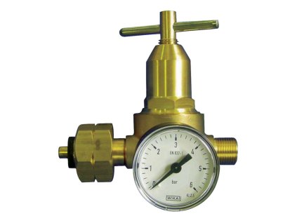 Regulátor tlaku propánu (Farba s manometrom, Veľkosť 0,5 - 6 bar 18 kg/h Š 21,8 x 1/14″ LH)