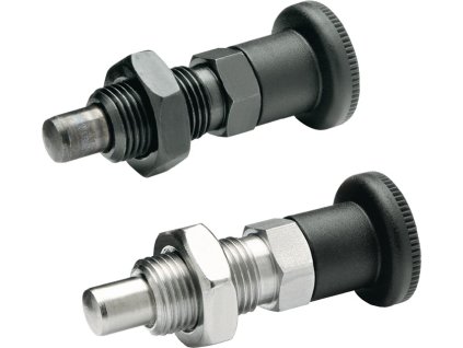 Indexovacie piesty (Farba d1 8 mm d2 M 16 x 1,5 mm l1 12 mm, Veľkosť Oceľ, bez poistky, s poistnou maticou)