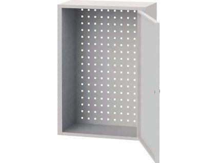 Nástenná skriňa V750xŠ500xH200 mm dvere z masívneho oceľového plechu BEDRUNKA+HIRTH (Farba V750xŠ500xH200 mm dvere z pevného plechu, Veľkosť svetlosivá/svetlosivá Oceľový plech)