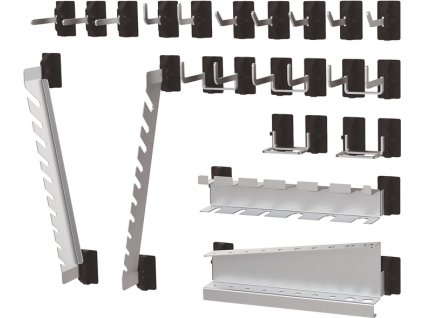 Držiak nástroja (Farba B2xH6mm, Veľkosť 10 háčikov/3 dvojité háčiky/5 držiakov Perforované dosky)