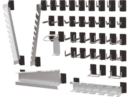 Držiak nástroja (Farba B2xH6mm, Veľkosť 16 háčikov/6 dvojitých háčikov/6 držiakov Perforované dosky)