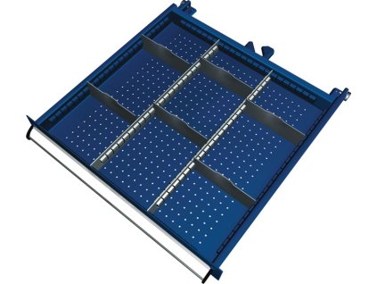 Materiál zásuvkových priehradiek 2 pozdĺžne/6 priečnych priehradiek Šírka zásuvky 459 mm KLW-LUTZ OBSLUŽNÉ INŠTALÁCIE (Farba Výška čela 150 - 175 mm, Veľkosť 2 pozdĺžne/6 priečnych priehradiek Šírka zásuvky 459 mm)