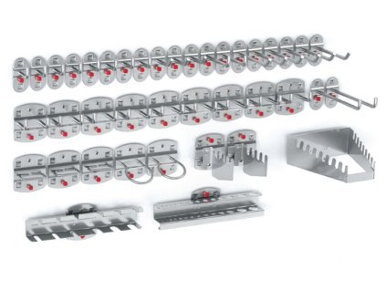 Držiak nástroja (Farba 40 ks., Veľkosť 21 háčikov/9 dvojitých háčikov/10 rôznych držiakov)