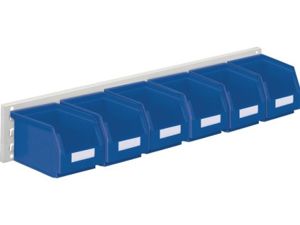 Nástenné lišty (Farba H140xŠ920xD250mm Oceľový plech/polyetylén, Veľkosť Plastový povlak modrý 6 x veľkosť 6 modrá)