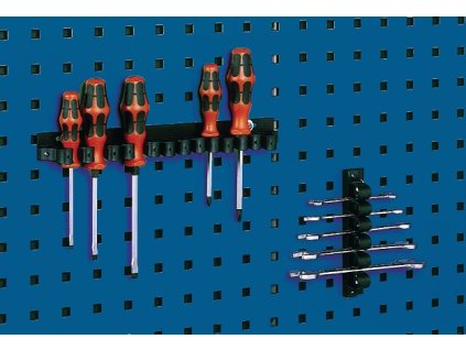 Držiak svorky (Farba Šírka 300 mm, Veľkosť Počet držiakov 13 vhodné pre perforované dosky 3 ks/bal.)
