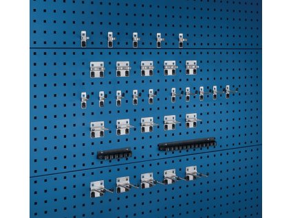 Držiak nástroja (Farba ŠxVmm, Veľkosť 15 hákov/7 držiakov/10 svoriek 32 ks)