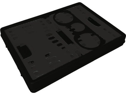 Sklápacie boxy (Farba D485xŠ345xV230 mm objem 35 l, Veľkosť s 2 držadlami a držiakom na fľaše čierno-šedá)