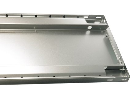 Police (Farba B1000xT500mm Nosnosť 150 kg, Veľkosť Strieborný pozinkovaný oceľový plech pre regály bez skrutiek 2ks/polička)