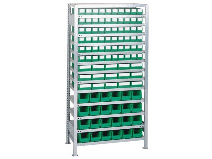 Zásuvné regály (Farba H2000xŠ1000xD400mm Prídavné regály, Veľkosť 12 oceľových políc 60 x 3 modrá, 60 x 3 červená)