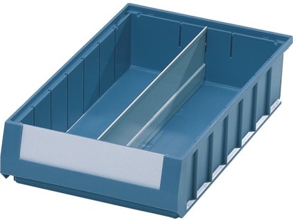 Deliace steny (Farba pre policový box L 600 x H 140 mm, Veľkosť Oceľový plech sivý  10 ks/bal.)