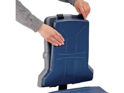 Podložky pod stoličky (Farba Integrované penové čalúnenie tmavomodré, Veľkosť pre sedadlo/opierku chrbta vhodné pre priemyselnú otočnú stoličku)